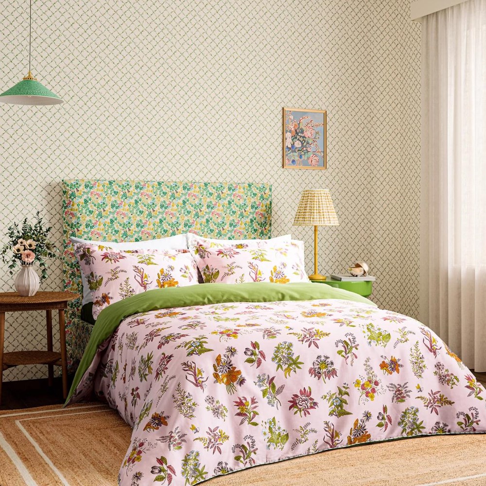 Woodland Floral Bedding by Harlequin x Sophie Robinson in Rose Peridot